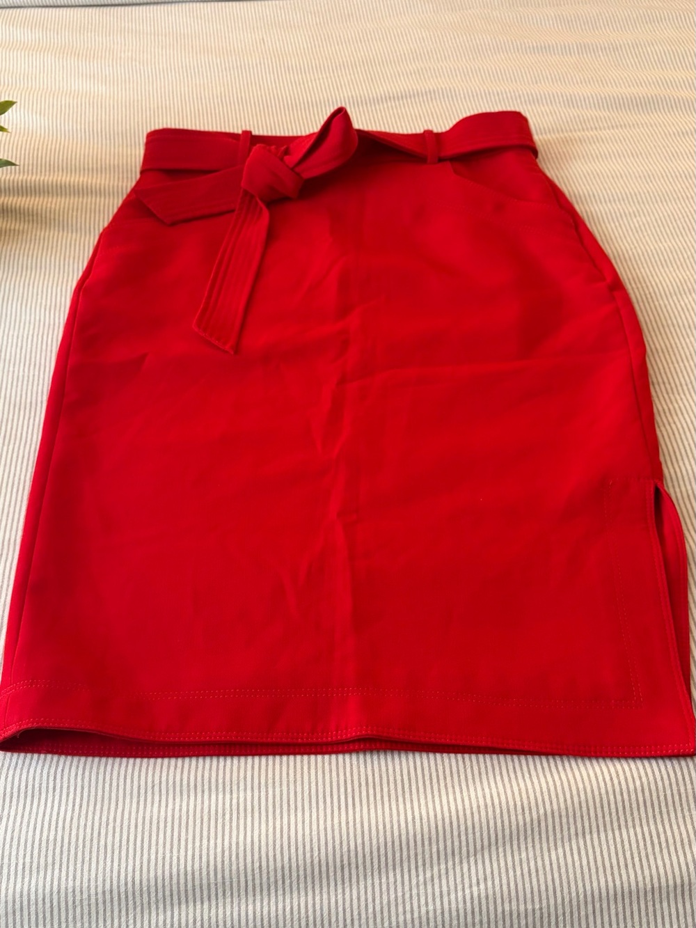 Banana Republic Red Tie-Waist Pencil Skirt